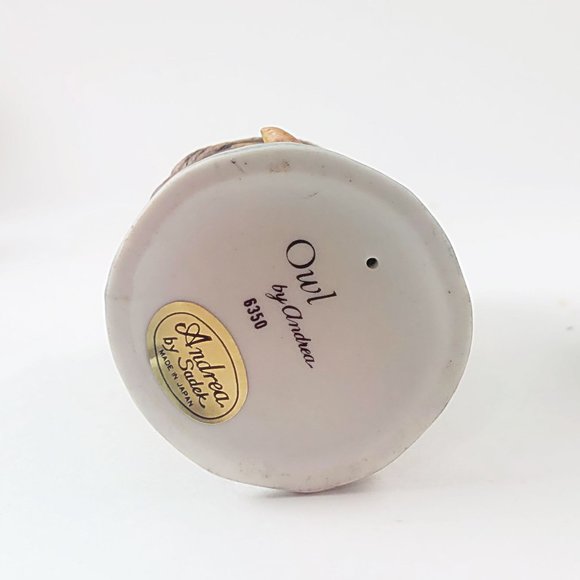 Baby Owl Andrea by Sadek Bisque Porcelain Figurine 6350 Japan 6350 - Picture 6 of 7